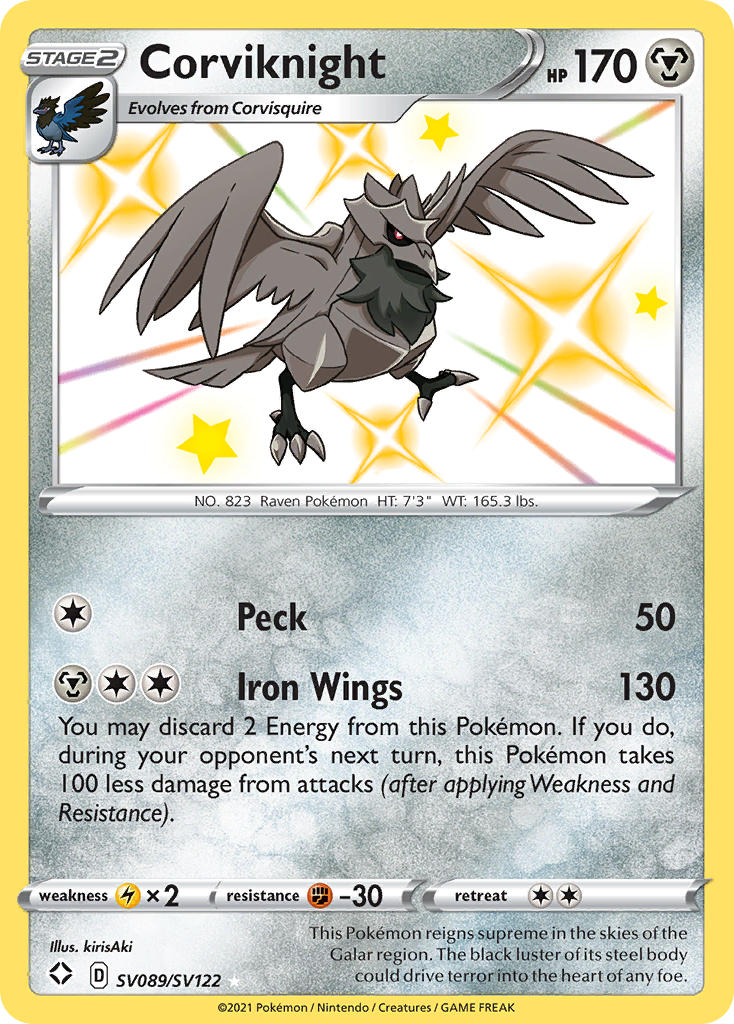 Corviknight (SV089/SV122) [Sword & Shield: Shining Fates] | Galactic Gamez