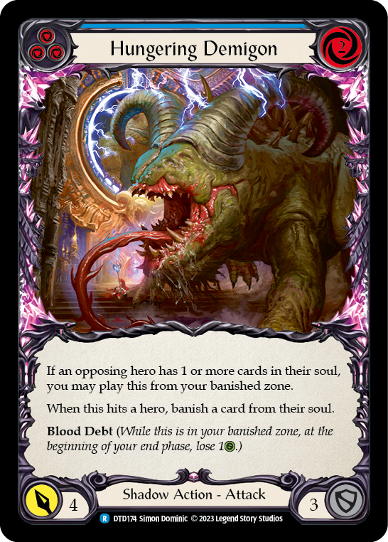 Hungering Demigon (Blue) [DTD174] (Dusk Till Dawn)  Rainbow Foil | Galactic Gamez
