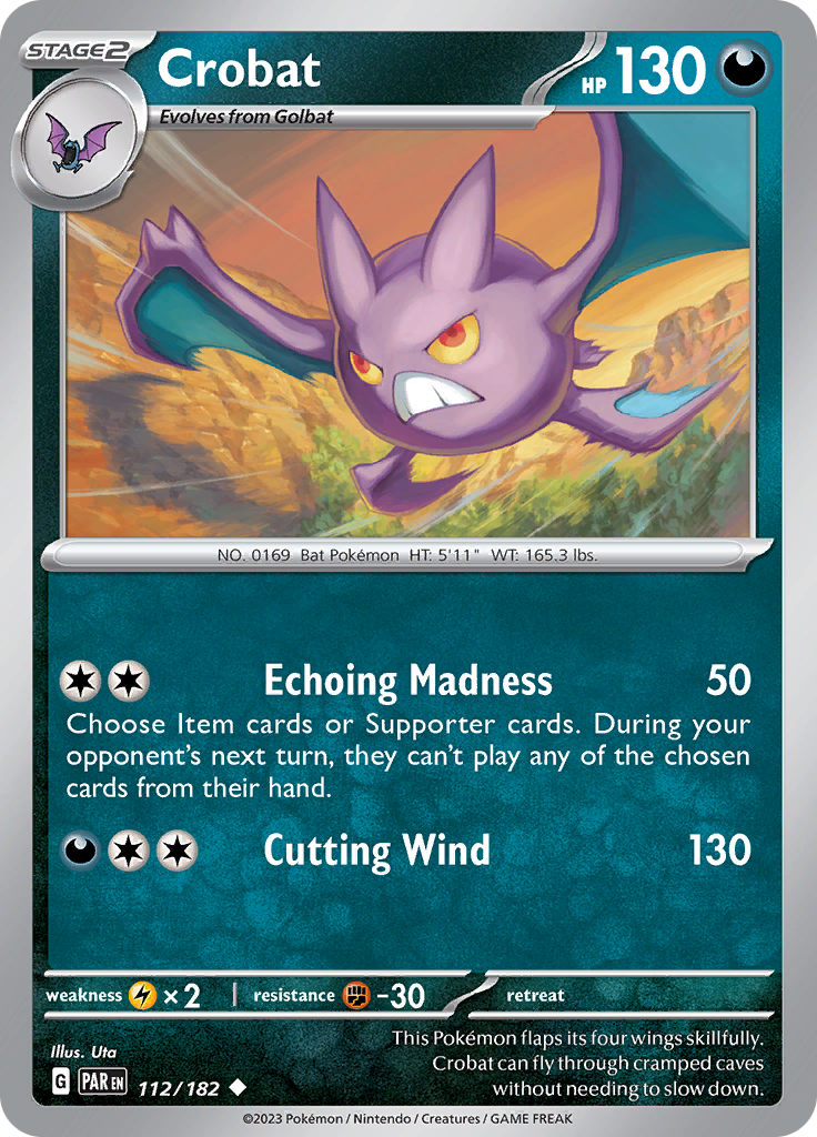 Crobat (112/182) [Scarlet & Violet: Paradox Rift] | Galactic Gamez