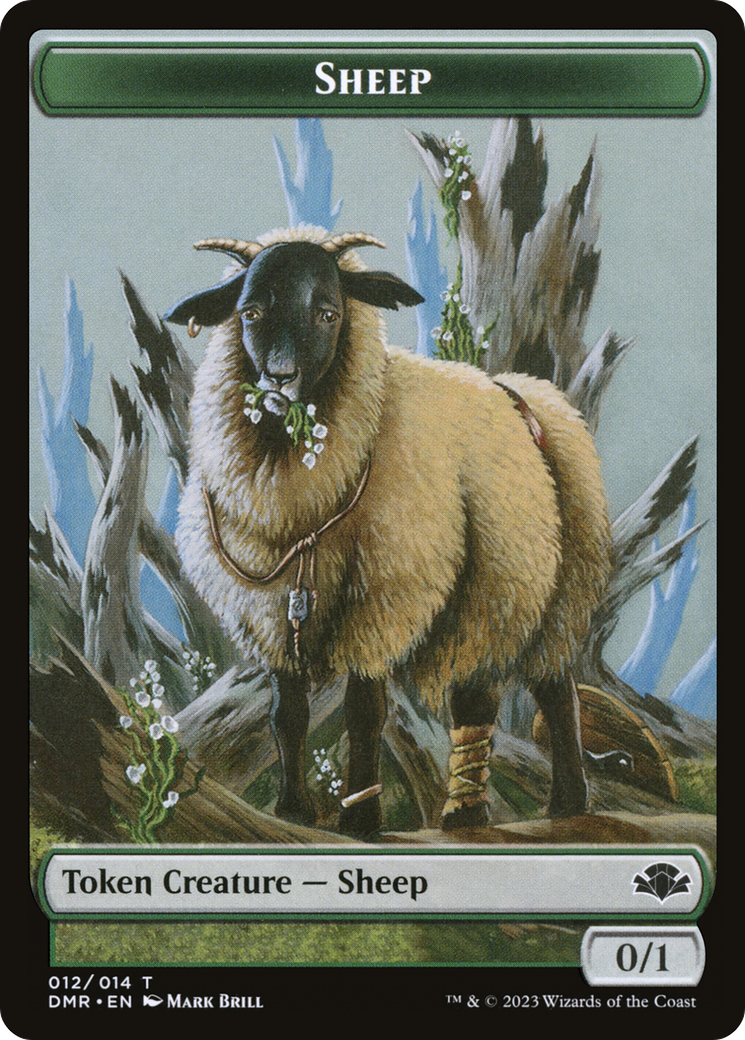 Sheep Token [Dominaria Remastered Tokens] | Galactic Gamez