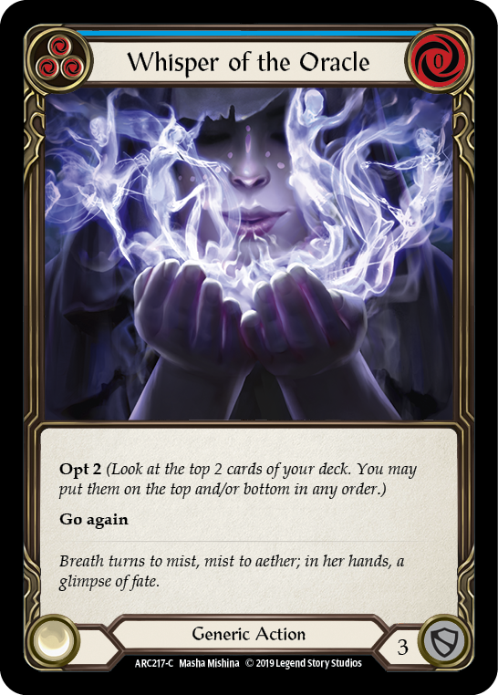 Whisper of the Oracle (Blue) [ARC217-C] (Arcane Rising)  1st Edition Normal | Galactic Gamez