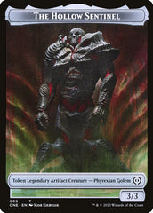 Phyrexian Goblin // The Hollow Sentinel Double-Sided Token [Phyrexia: All Will Be One Tokens] | Galactic Gamez