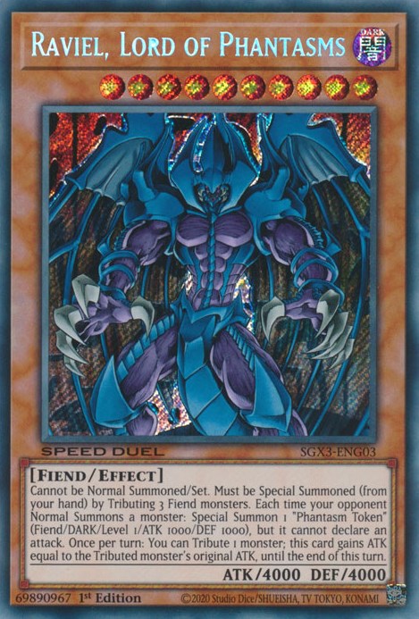 Raviel, Lord of Phantasms [SGX3-ENG03] Secret Rare | Galactic Gamez