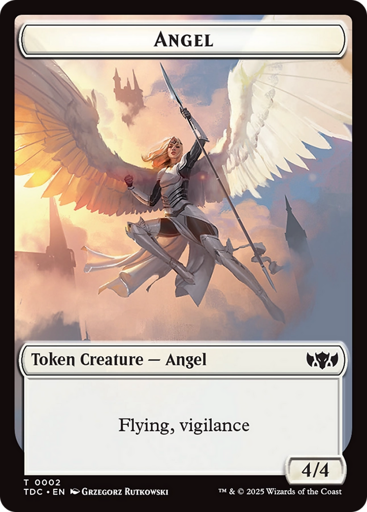 Angel // Spirit Double-Sided Token [Tarkir: Dragonstorm Commander Tokens] | Galactic Gamez