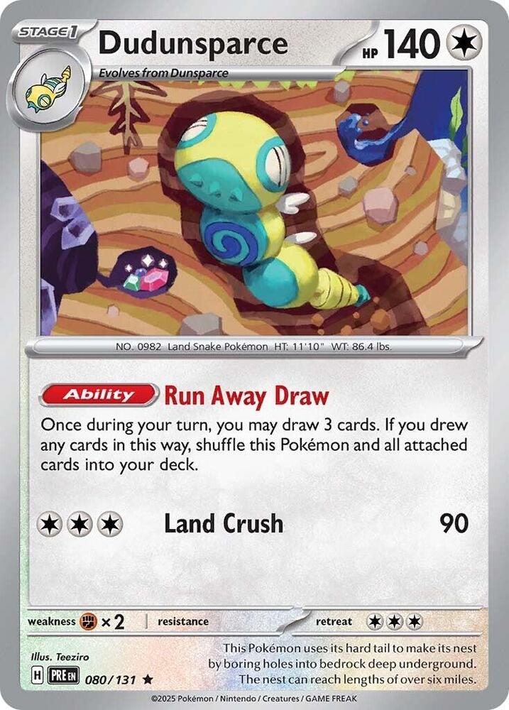 Dudunsparce (080/131) [Scarlet & Violet: Prismatic Evolutions] | Galactic Gamez