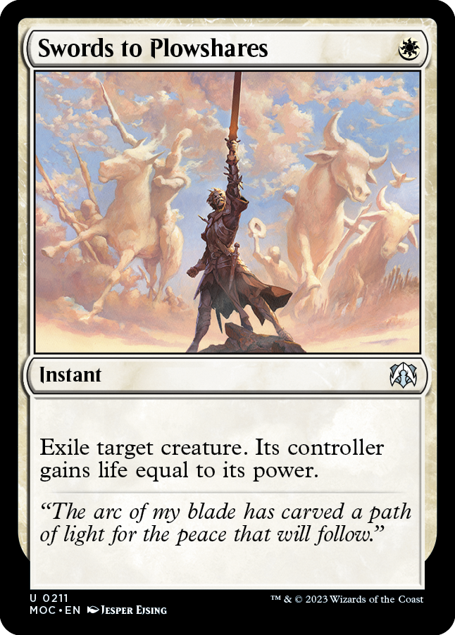 Swords to Plowshares [March of the Machine Commander] | Galactic Gamez