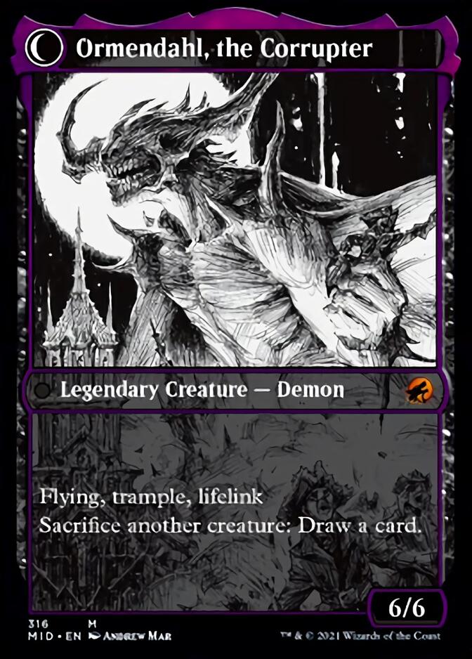 Jerren, Corrupted Bishop // Ormendahl, the Corrupted (Showcase Eternal Night) [Innistrad: Midnight Hunt] | Galactic Gamez