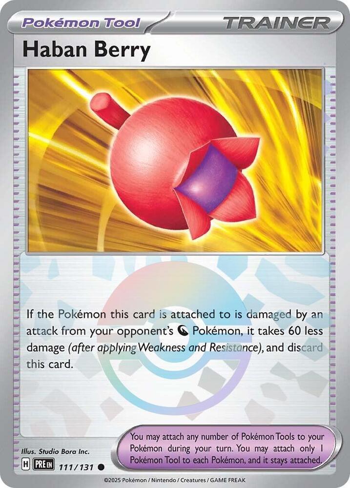 Haban Berry (111/131) (Poke Ball Pattern) [Scarlet & Violet: Prismatic Evolutions] | Galactic Gamez