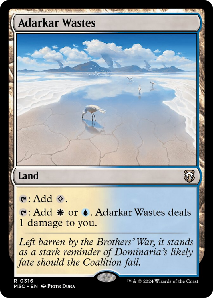 Adarkar Wastes (Ripple Foil) [Modern Horizons 3 Commander] | Galactic Gamez