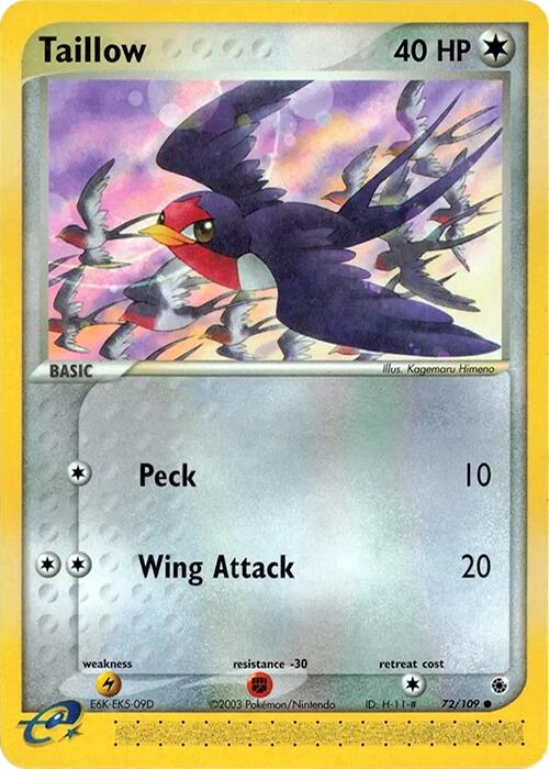 Taillow (72/109) [EX: Ruby & Sapphire] | Galactic Gamez