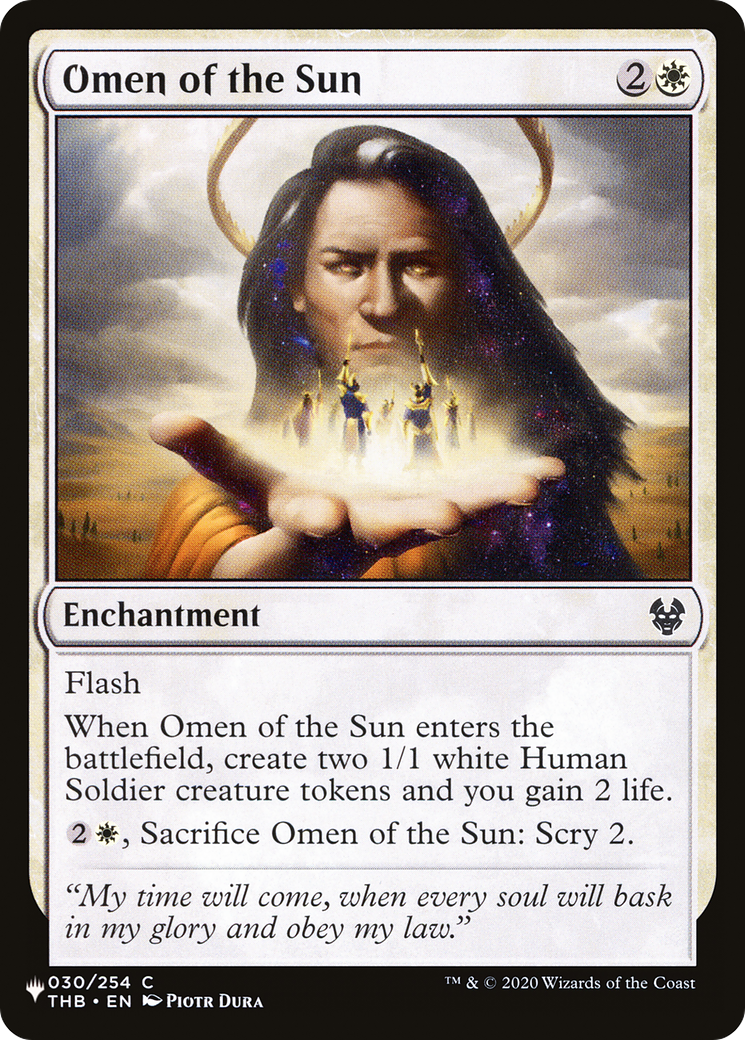 Omen of the Sun [The List] | Galactic Gamez