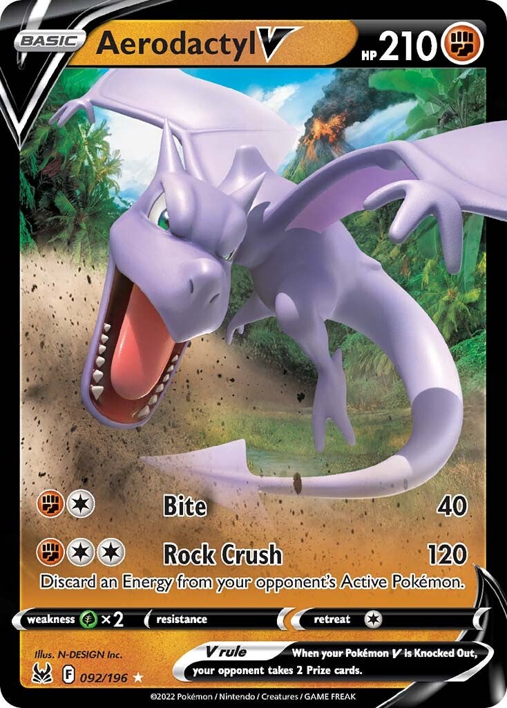 Aerodactyl V (092/196) [Sword & Shield: Lost Origin] | Galactic Gamez