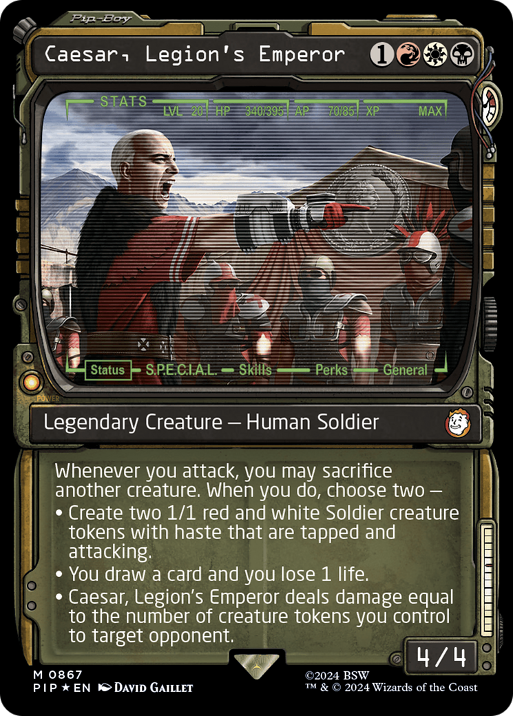 Caesar, Legion's Emperor (Showcase) (Surge Foil) [Fallout] | Galactic Gamez