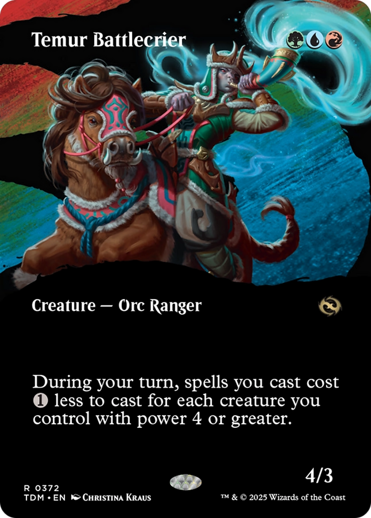 Temur Battlecrier (Borderless) [Tarkir: Dragonstorm] | Galactic Gamez