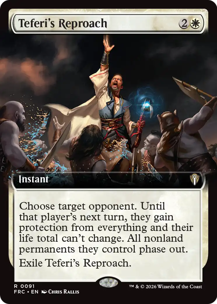Teferi's Reproach (Extended Art) [Reality Fracture Commander] | Galactic Gamez