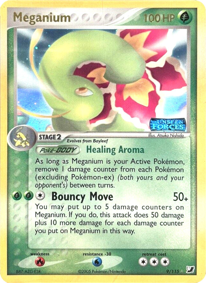 Meganium (9/115) (Stamped) [EX: Unseen Forces] | Galactic Gamez