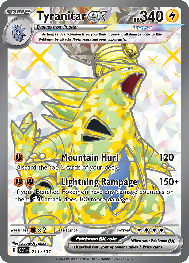 Tyranitar ex (211/197) [Scarlet & Violet: Obsidian Flames] | Galactic Gamez