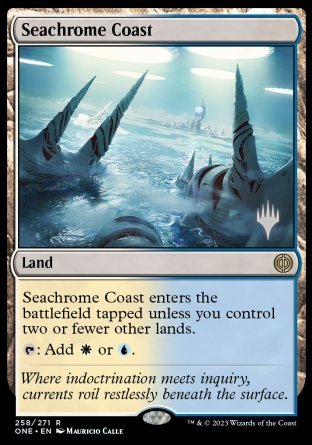 Seachrome Coast (Promo Pack) [Phyrexia: All Will Be One Promos] | Galactic Gamez
