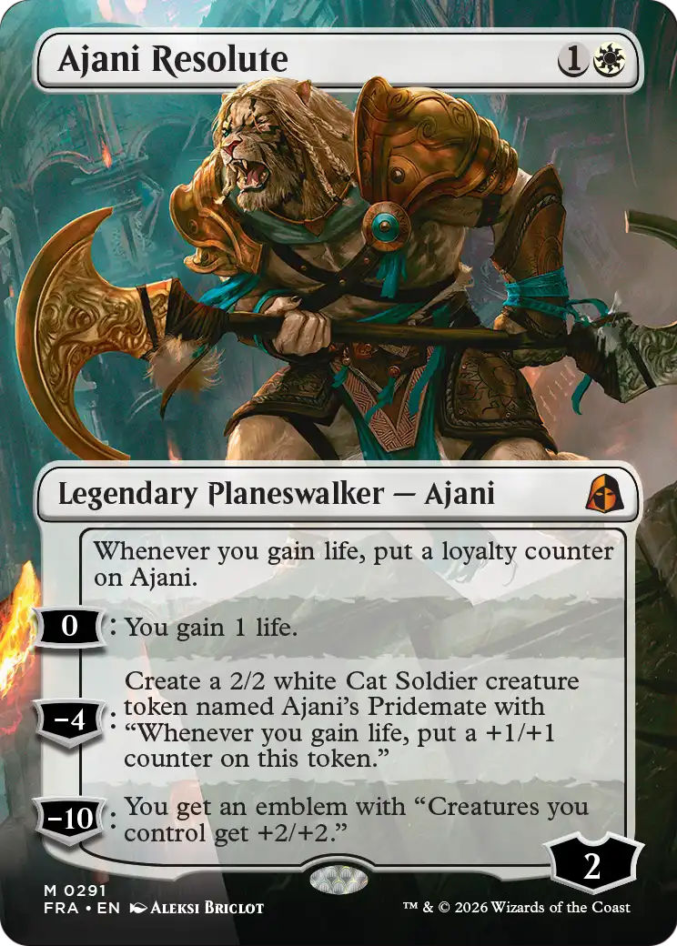 Ajani Resolute (Borderless) [Reality Fracture] | Galactic Gamez