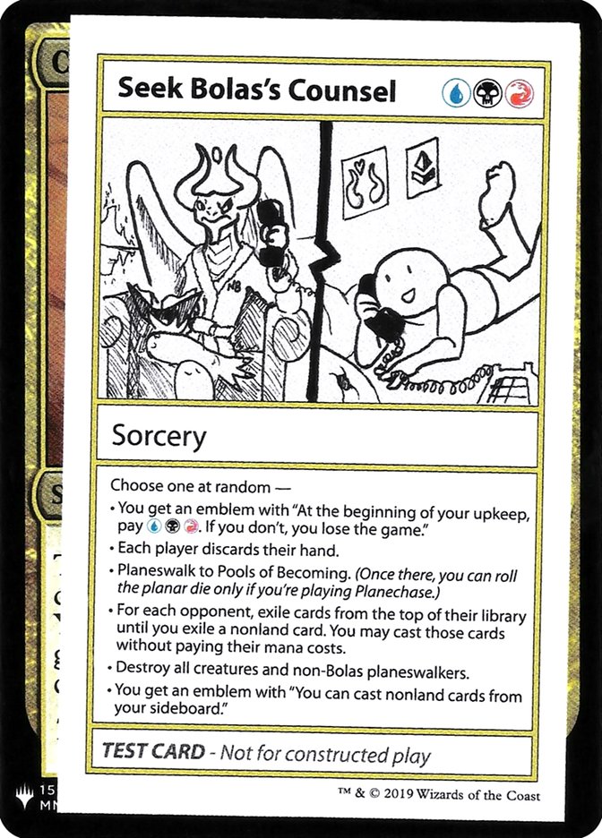 Seek Bolas's Counsel [Mystery Booster Playtest Cards] | Galactic Gamez