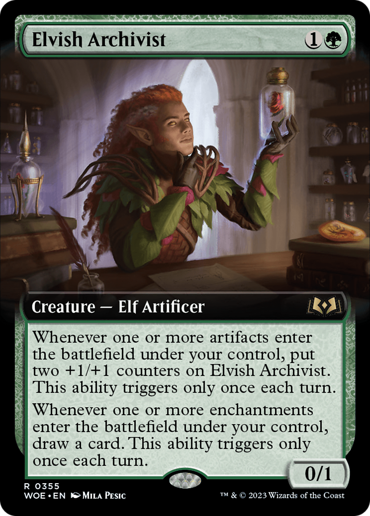 Elvish Archivist (Extended Art) [Wilds of Eldraine] | Galactic Gamez