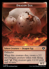 Treasure // Dragon Egg Double-Sided Token [Commander Masters Tokens] | Galactic Gamez