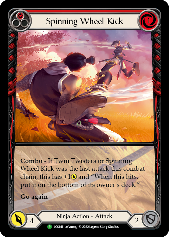 Spinning Wheel Kick (Red) [LGS141] (Promo)  Rainbow Foil | Galactic Gamez