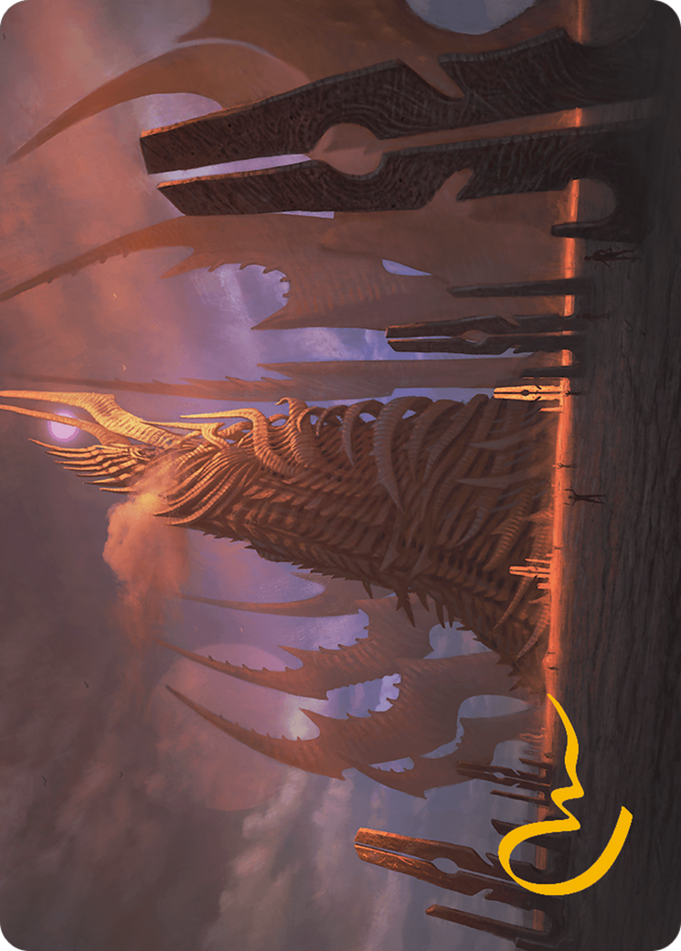 Phyrexian Tower Art Card (Gold-Stamped Signature) [Modern Horizons 3 Art Series] | Galactic Gamez