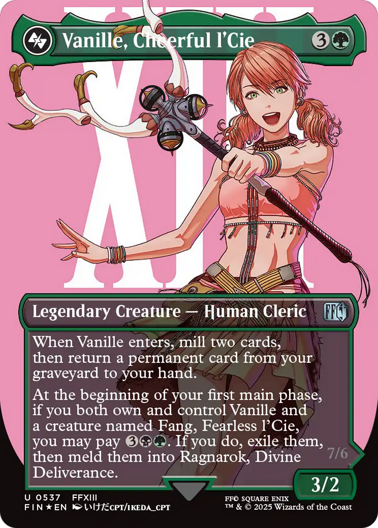 Vanille, Cheerful l'Cie // Ragnarok, Divine Deliverance (Borderless) (Surge Foil) [FINAL FANTASY] | Galactic Gamez