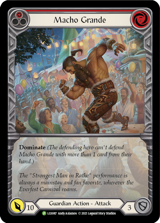 Macho Grande (Red) [LGS087] (Promo)  Rainbow Foil | Galactic Gamez