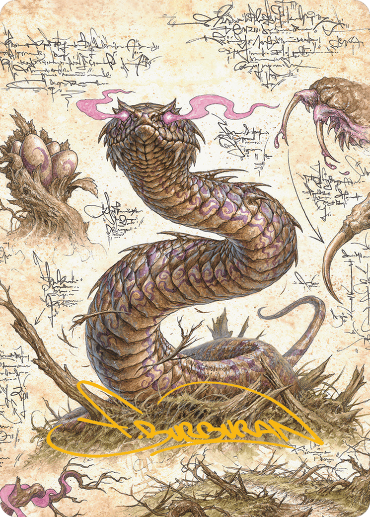 Rottenmouth Viper Art Card (Gold-Stamped Signature) [Bloomburrow Art Series] | Galactic Gamez