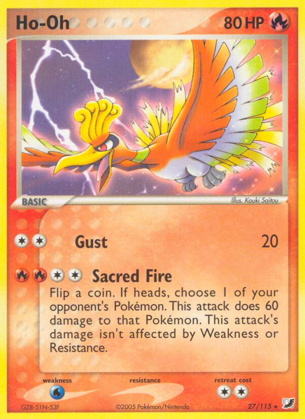 Ho-Oh (27/115) [EX: Unseen Forces] | Galactic Gamez