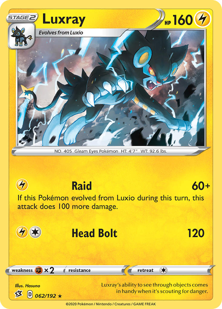 Luxray (062/192) (Theme Deck Exclusive) [Sword & Shield: Rebel Clash] | Galactic Gamez