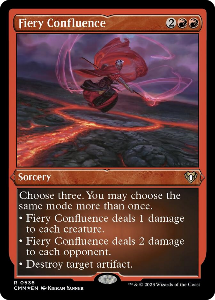 Fiery Confluence (Foil Etched) [Commander Masters] | Galactic Gamez