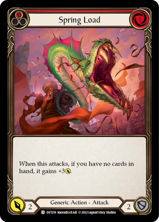 Spring Load (Red) [OUT219] (Outsiders)  Rainbow Foil | Galactic Gamez