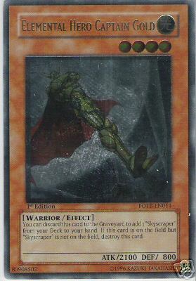 Elemental Hero Captain Gold [FOTB-EN014] Ultimate Rare | Galactic Gamez