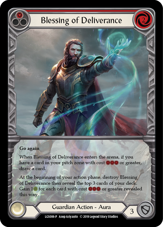 Blessing of Deliverance (Red) [LGS006-P] (Promo)  1st Edition Normal | Galactic Gamez