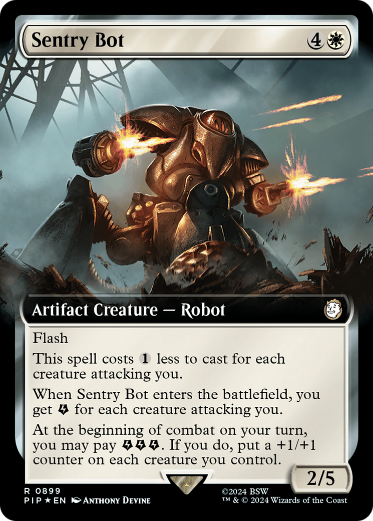 Sentry Bot (Extended Art) (Surge Foil) [Fallout] | Galactic Gamez
