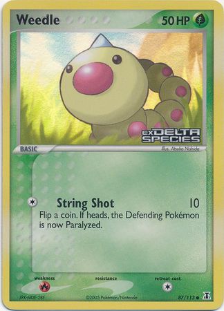 Weedle (87/113) (Stamped) [EX: Delta Species] | Galactic Gamez