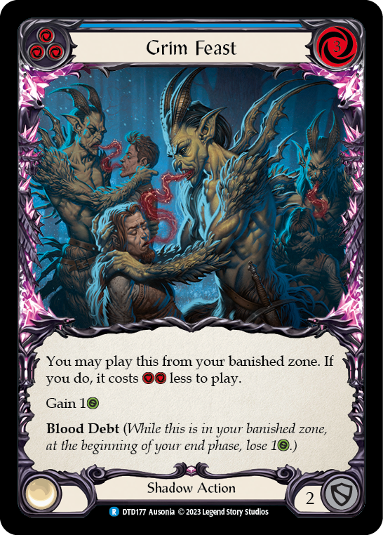 Grim Feast (Blue) [DTD177] (Dusk Till Dawn)  Rainbow Foil | Galactic Gamez