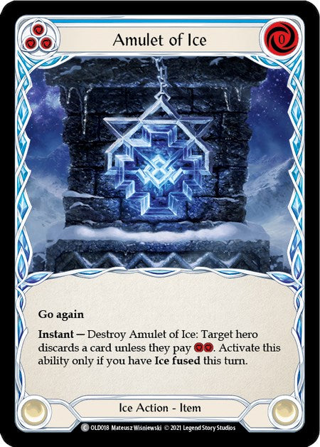 Amulet of Ice (Blue) [OLD018] (Tales of Aria Oldhim Blitz Deck)  1st Edition Normal | Galactic Gamez