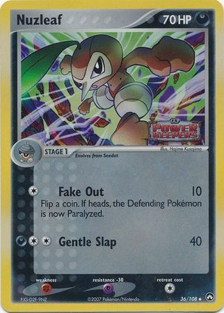 Nuzleaf (36/108) (Stamped) [EX: Power Keepers] | Galactic Gamez