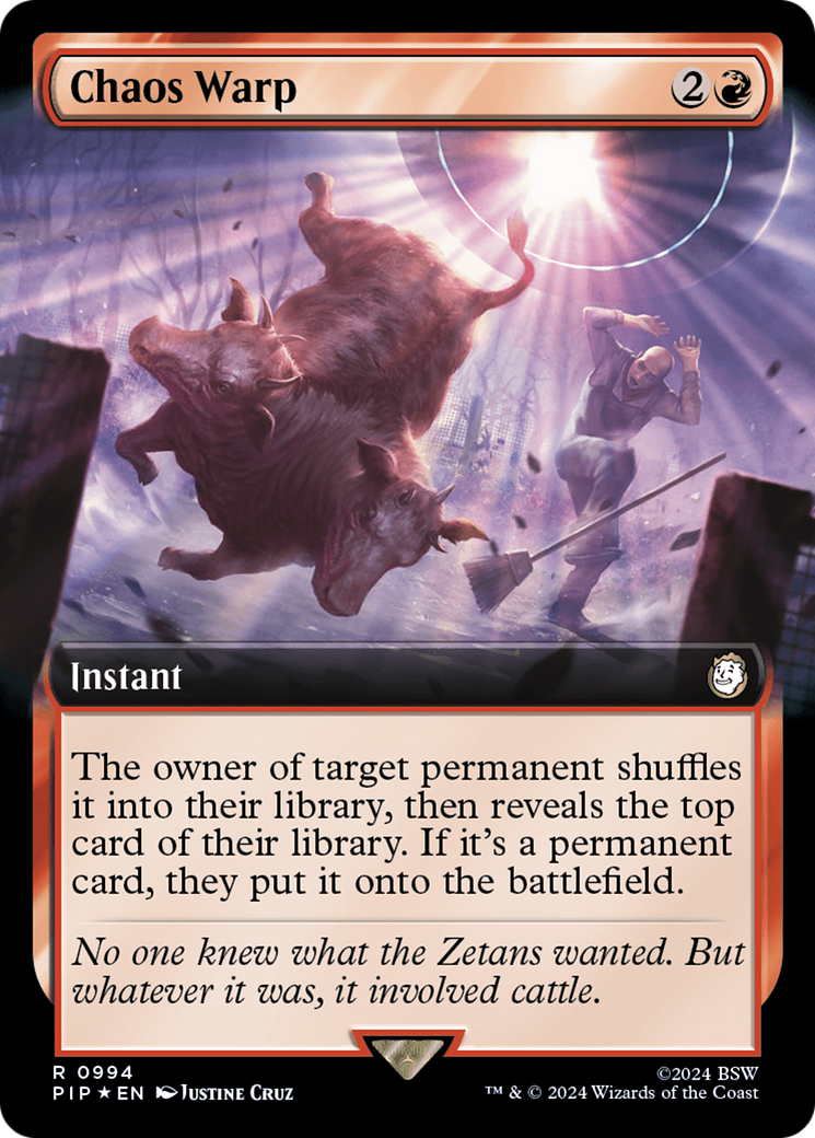 Chaos Warp (Extended Art) (Surge Foil) [Fallout] | Galactic Gamez