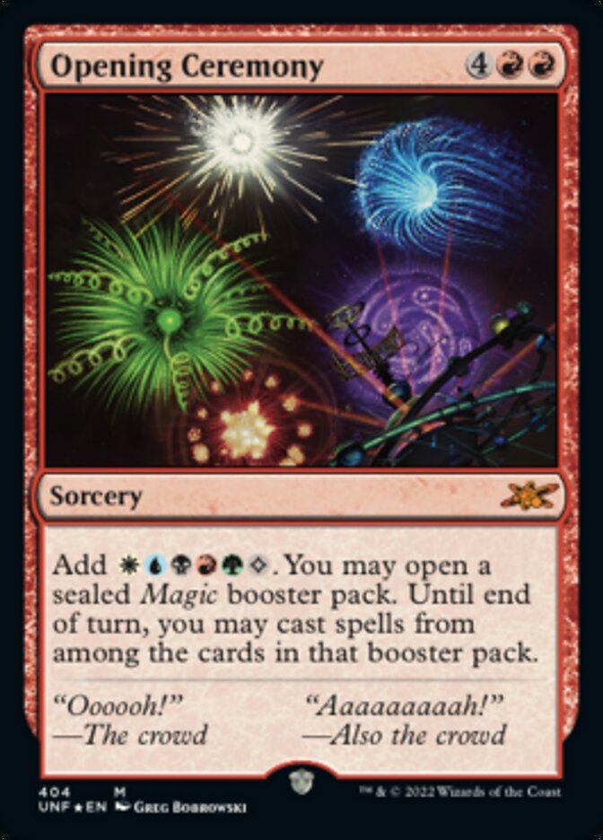 Opening Ceremony (Galaxy Foil) [Unfinity] | Galactic Gamez