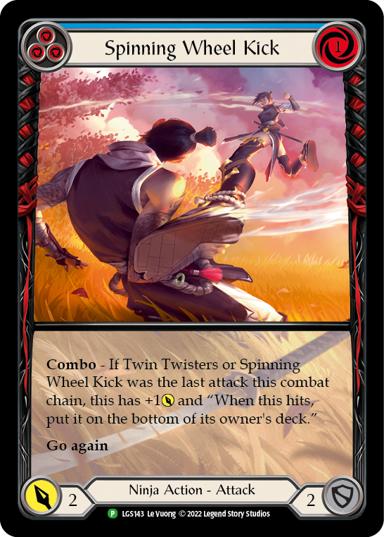 Spinning Wheel Kick (Blue) [LGS143] (Promo)  Rainbow Foil | Galactic Gamez