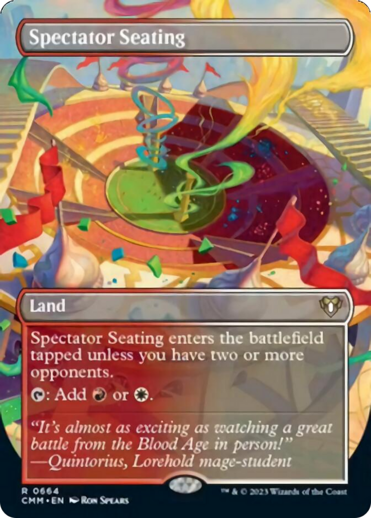 Spectator Seating (Borderless Alternate Art) [Commander Masters] | Galactic Gamez