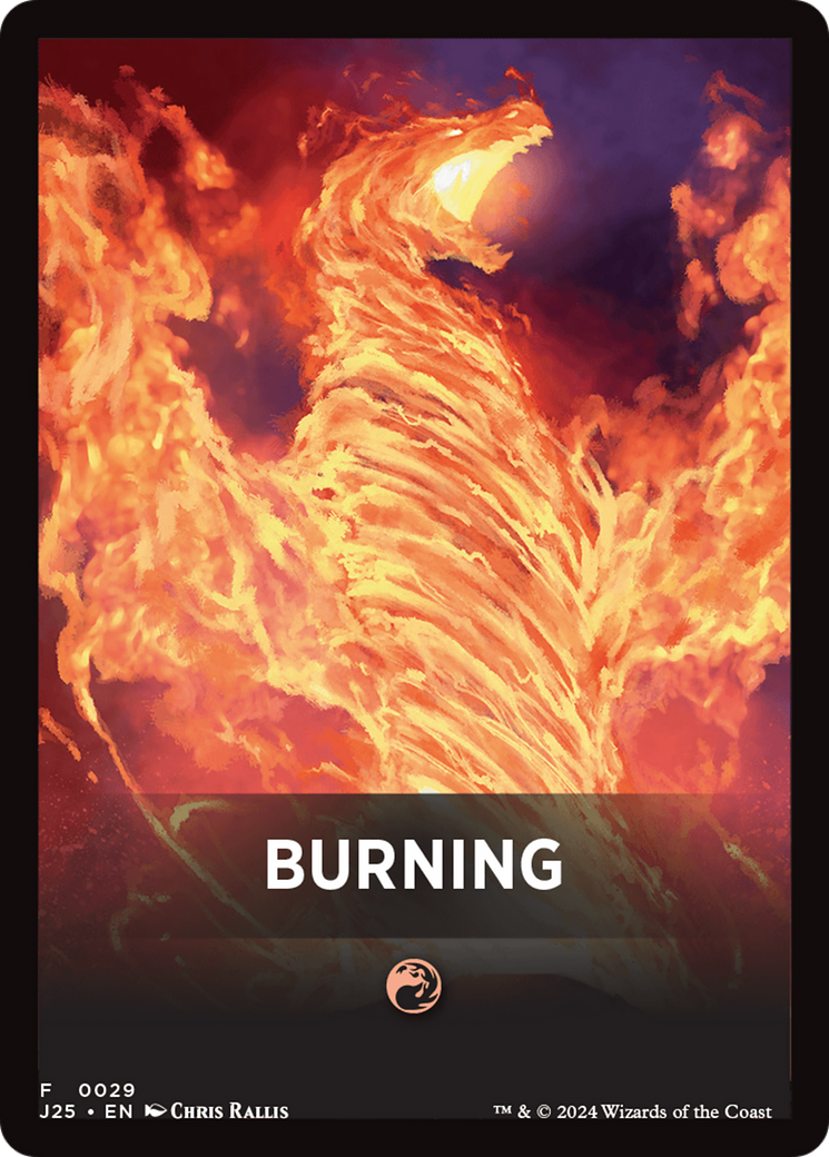 Burning Theme Card [Foundations Jumpstart Front Cards] | Galactic Gamez