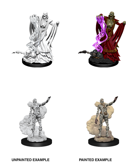 D&D Unpainted Minis - Lich & Mummy Lord | Galactic Gamez