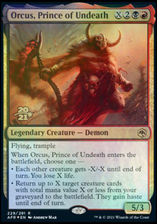 Orcus, Prince of Undeath [Dungeons & Dragons: Adventures in the Forgotten Realms Prerelease Promos] | Galactic Gamez