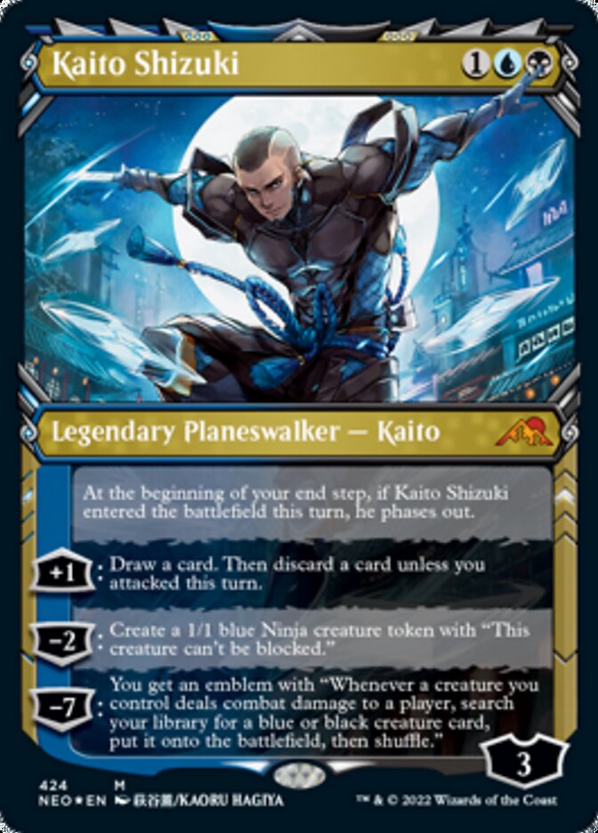 Kaito Shizuki (Showcase) (Foil Etched) [Kamigawa: Neon Dynasty] | Galactic Gamez